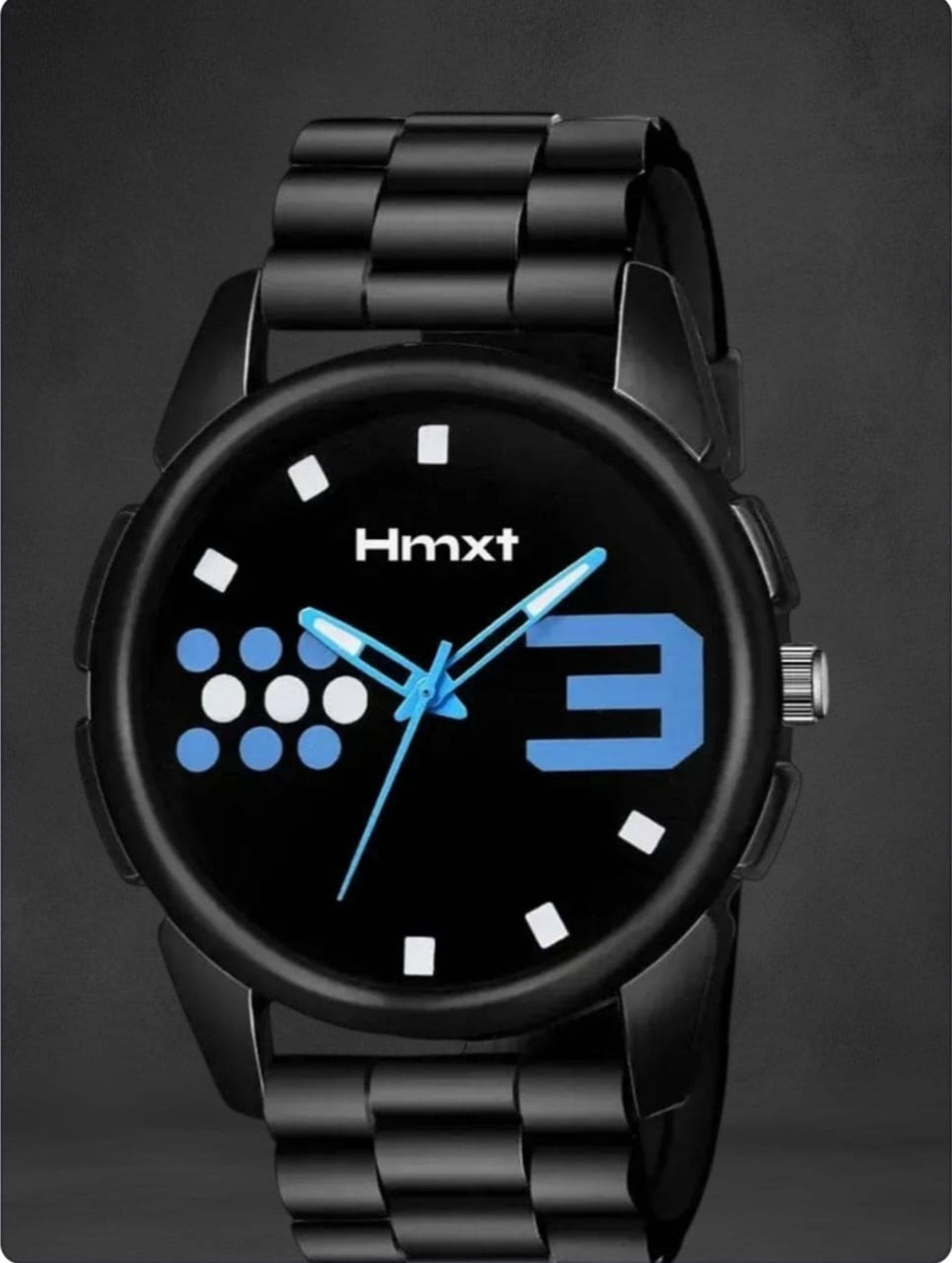     			HMXT Black Silicon Analog Men's Watch