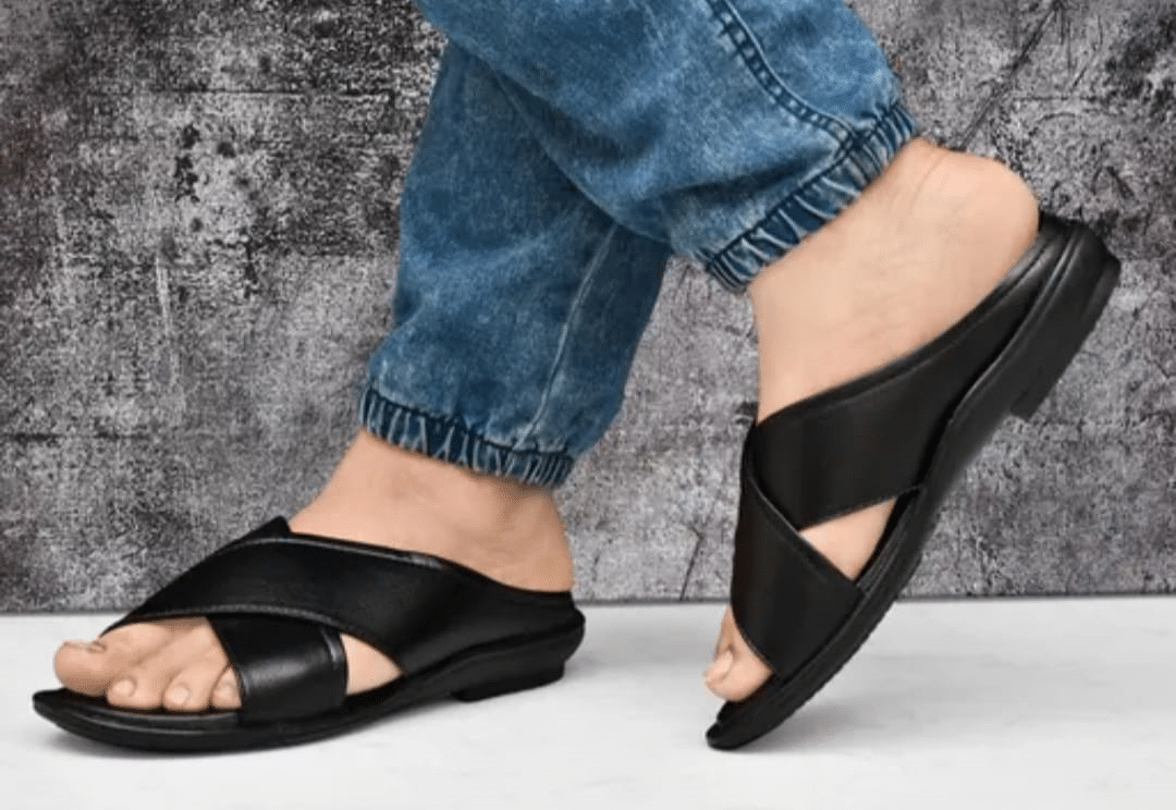     			INFINITRENZ - Black Men's Korean Sandals
