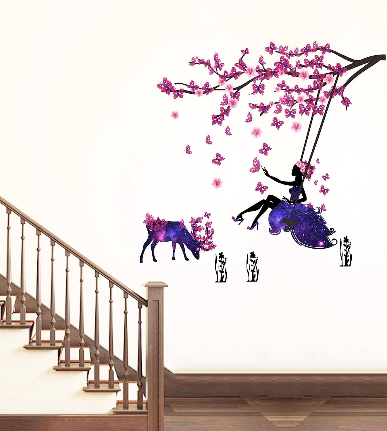     			Inkfence Wall Sticker Abstract ( 100 x 110 cms )