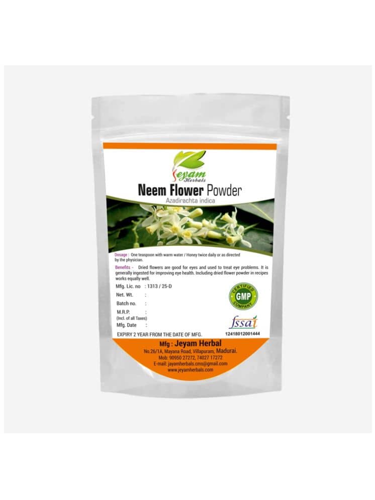 Jeyam Herbals Neem Flower powder| Azadirachta Indica Powder 200 gm