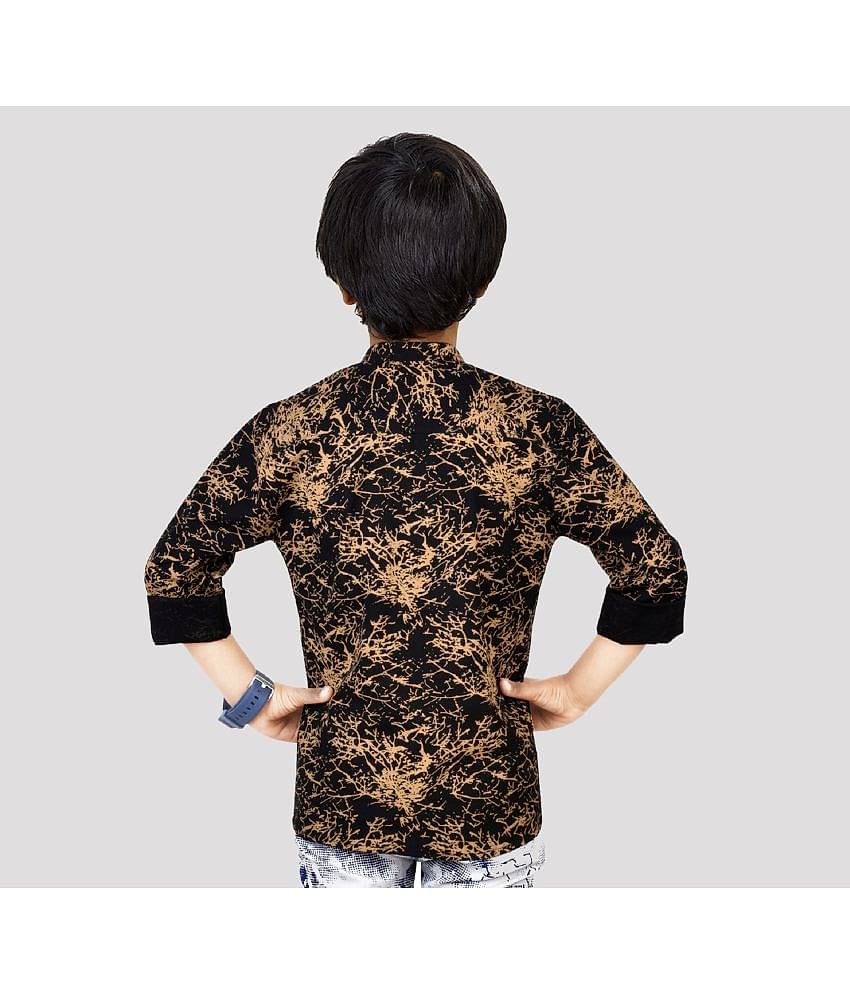 Made In The Shade Pack of 1 Boys 100% Cotton Full Sleeves Shirt ( Black )