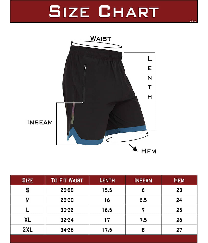 NEVER LOSE Turquoise Polyester Men's Shorts ( Pack of 1 )