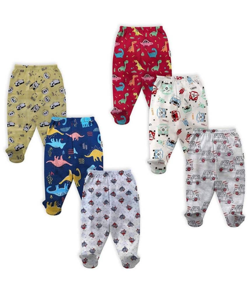 NammaBaby Pack of 6 Baby Boys Cotton Blend Pyjama ( Multi Color ) - Track Pants | Buy online on ZillyBuy