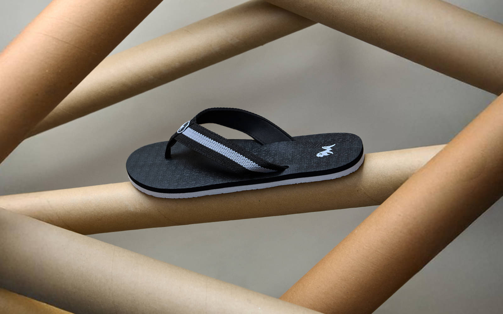     			Neemans Black Men's Thong Flip Flop