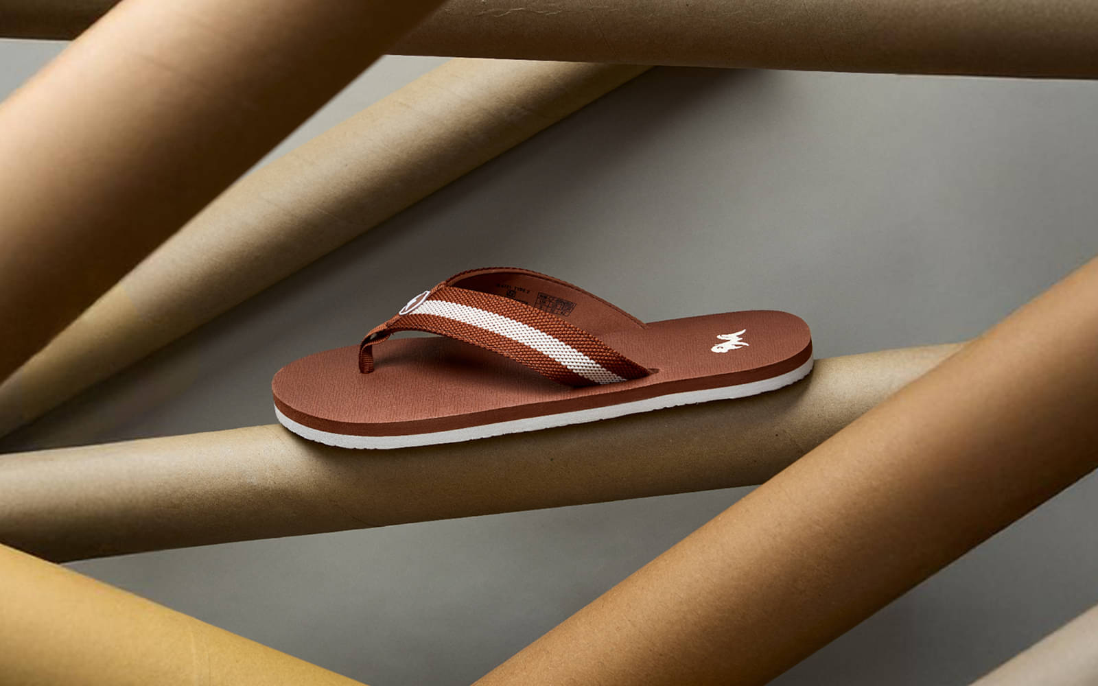     			Neemans Brown Men's Thong Flip Flop