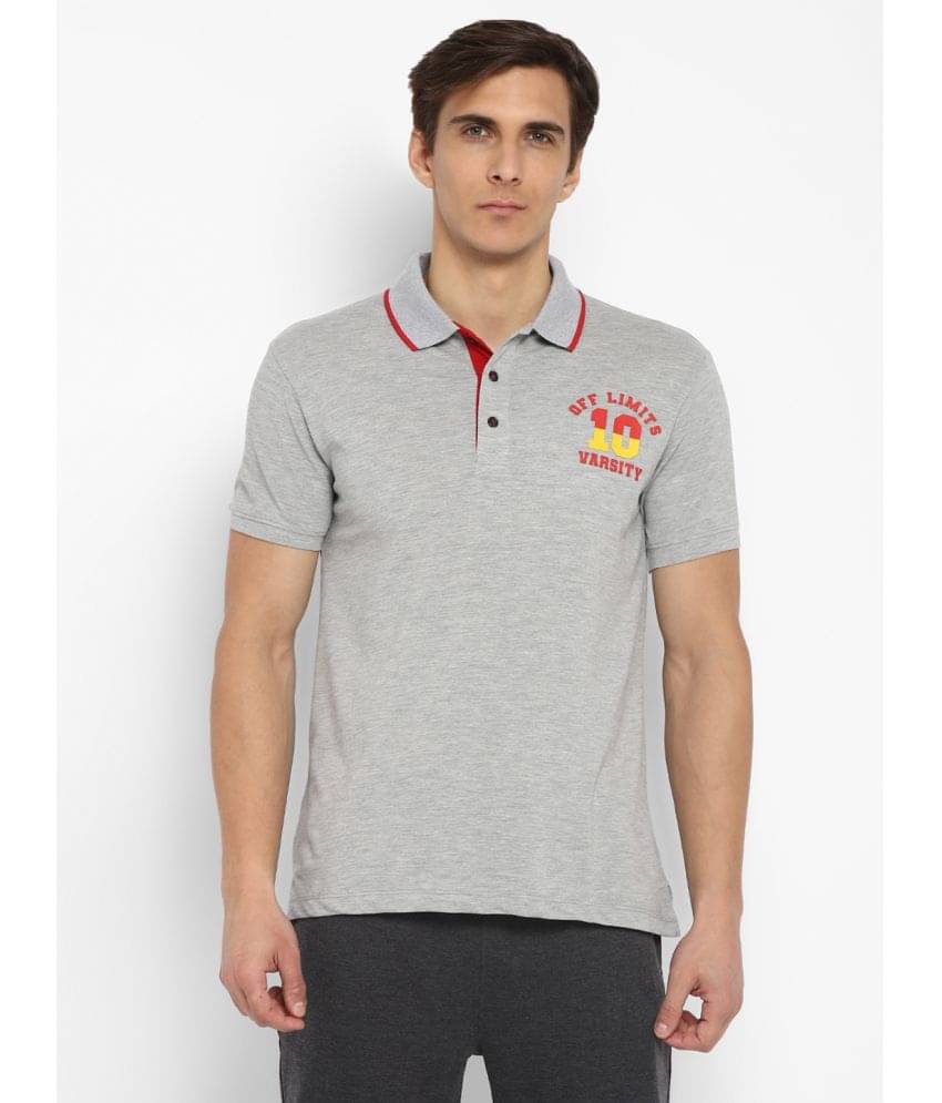 OFF LIMITS Pack of 1 Cotton Blend Regular Fit Men's Polo T-Shirt ( Grey ) OFF LIMITS Pack of 1 Cotton Blend Regular Fit Men's Polo T-Shirt ( Grey )