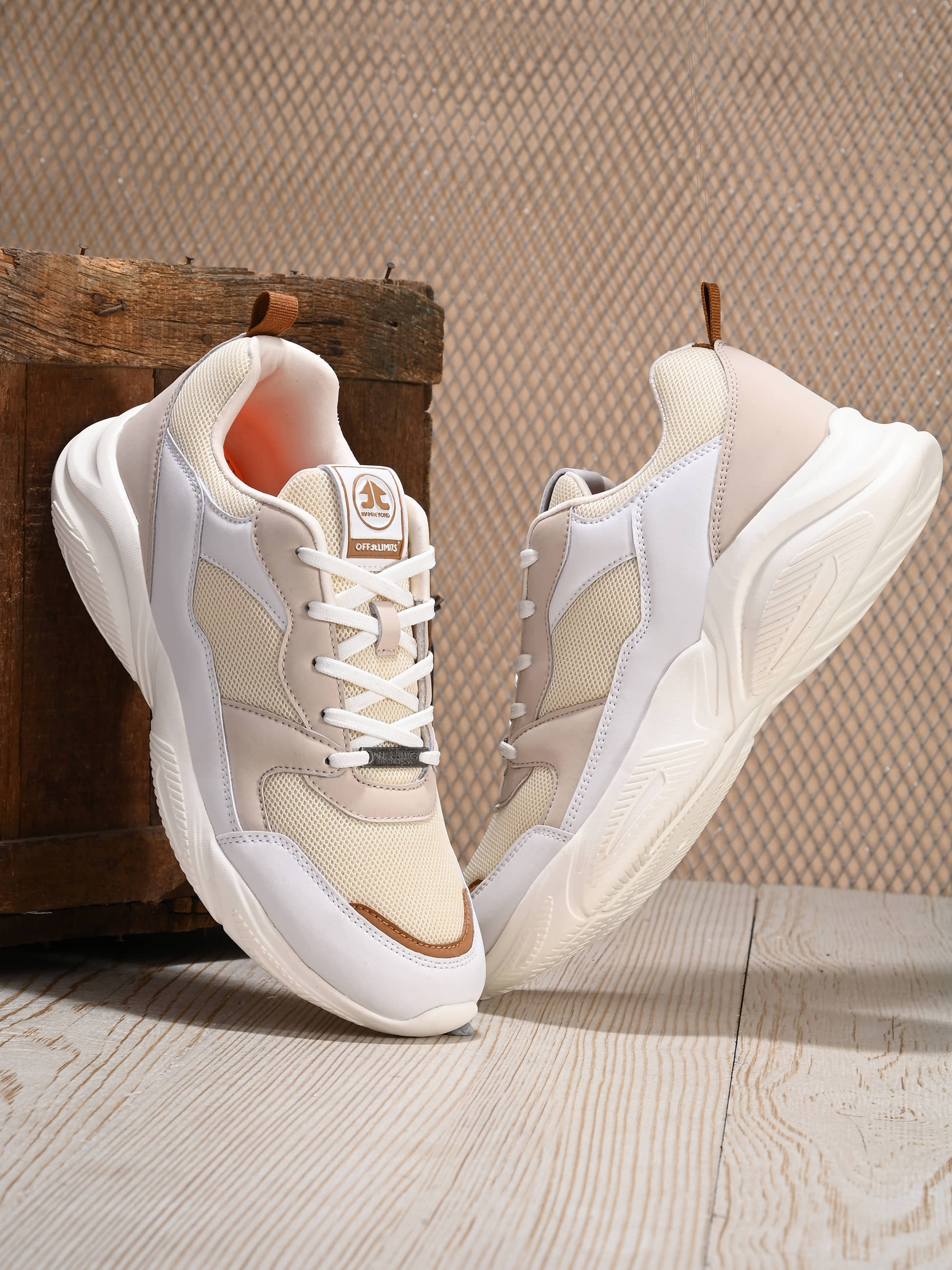OFF LIMITS HACHIKO Cream Men's Sports Running Shoes - Sports Shoes | Buy online on ZillyBuy