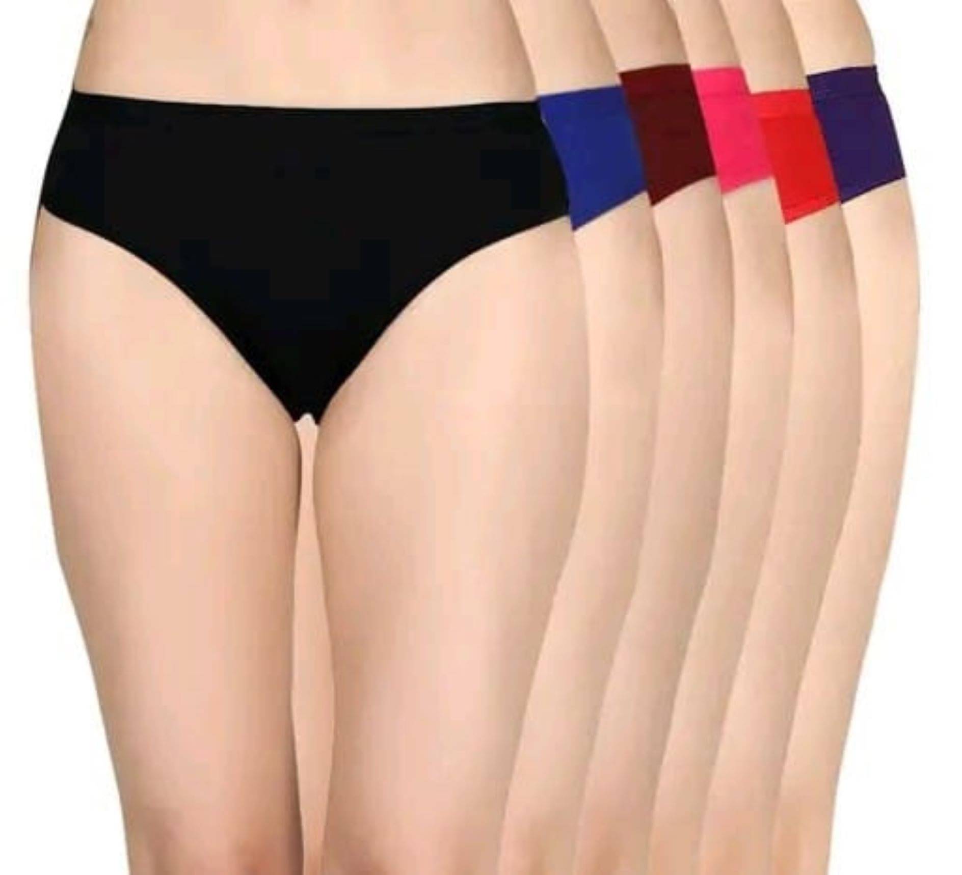     			PIYURZ Pack of 6 Poly Cotton Briefs For Women ( Multi Color )