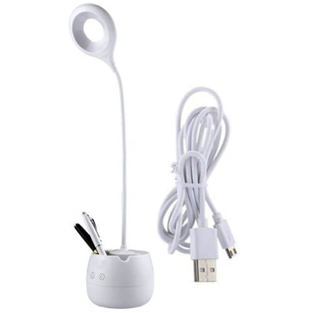     			Plastic White Study Table Lamp ( Pack of 1 )