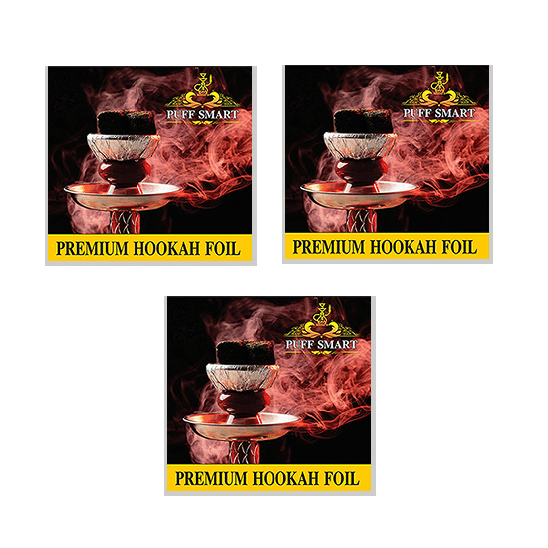 Puff Smart Foil Paper Pre-Cut Square Sheets ( Pack Of 2 ) 0.7 inch Aluminium Hookah  (Silver)