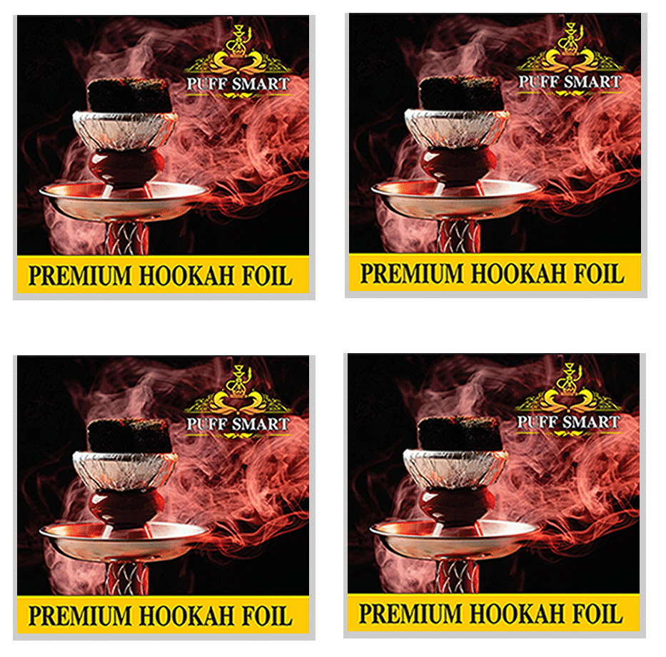     			Puff Smart Foil Paper Pre-Cut Square Sheets ( Pack Of 4 ) 0.7 inch Aluminium Hookah  (Silver)