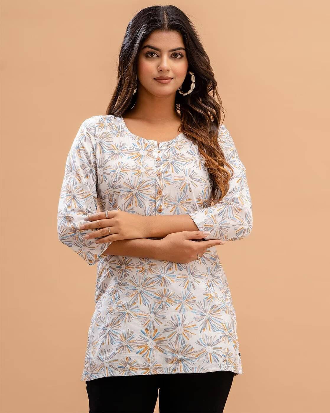 Rangun Women's Cotton Tunic ( White ) Rangun Women's Cotton Tunic ( White )