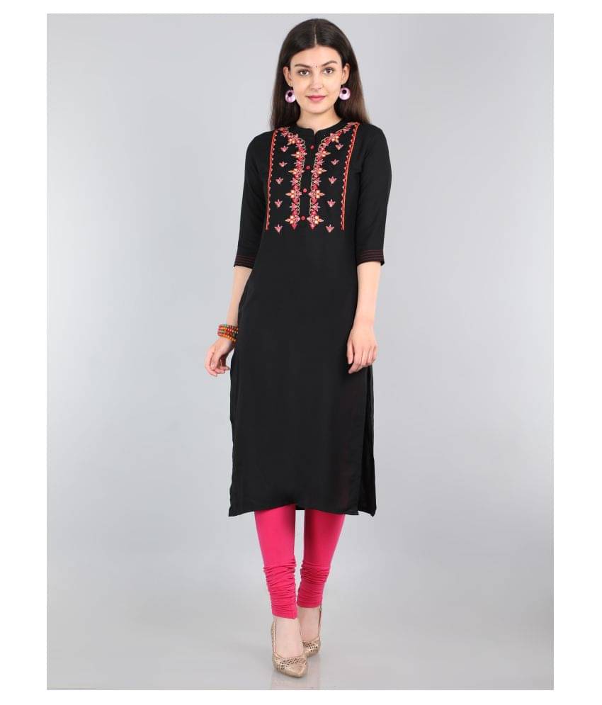     			Roar - Grey Rayon Women's Straight Kurti