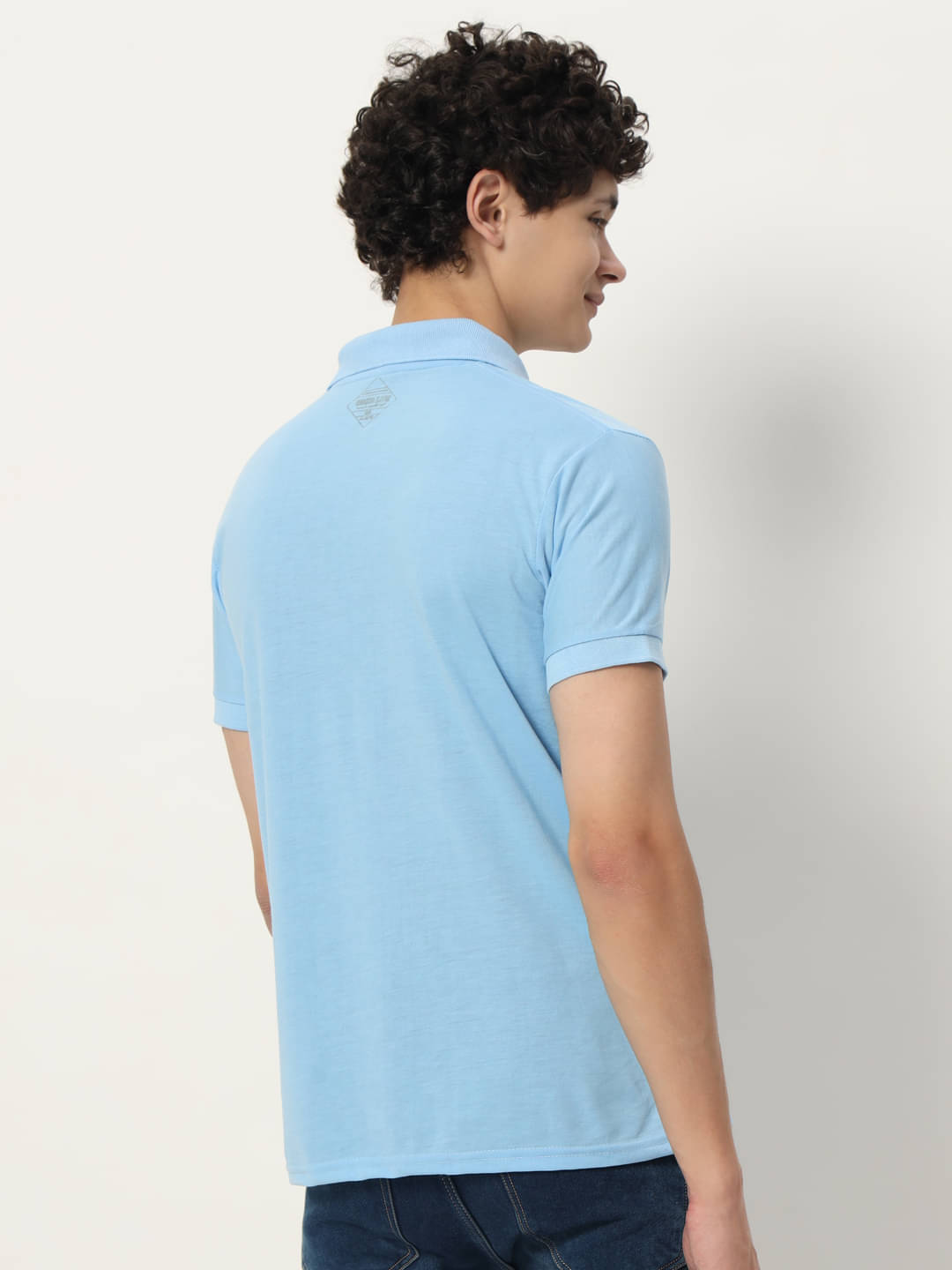     			STYLE ACCORD Pack of 1 Cotton Regular Fit Solid Half Sleeves Men's Polo T Shirt ( Light Blue )