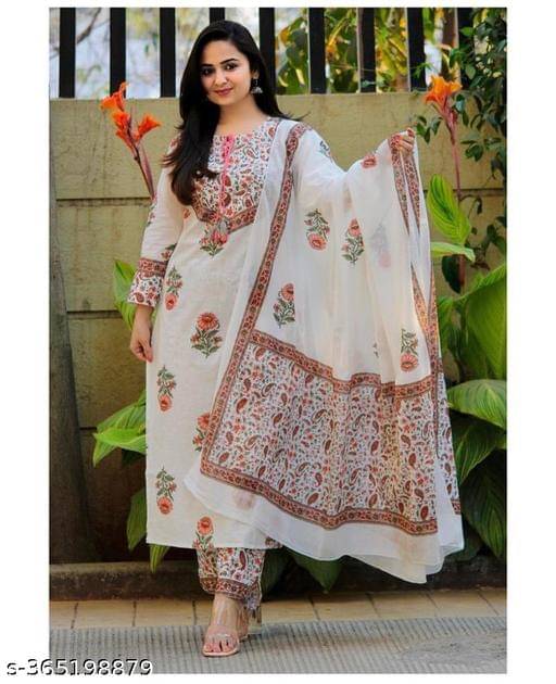 TFF Women Rayon Printed Straight Kurti With Salwar ( White ) TFF Women Rayon Printed Straight Kurti With Salwar ( White )