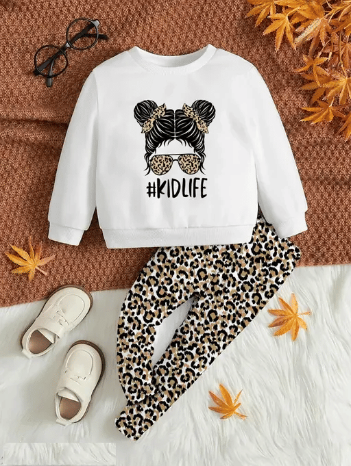 VELION Pack of 1 Baby Girls Cotton Blend Sweatshirt With Pajama ( Black )