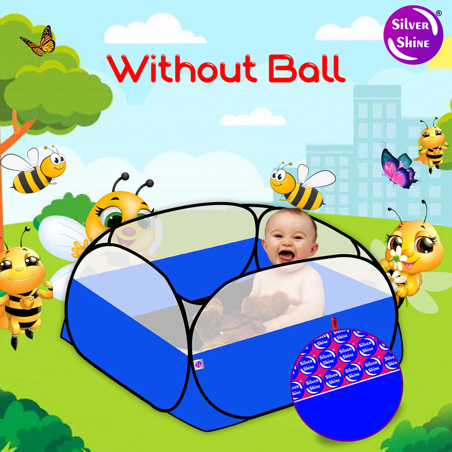     			Without Ball Portable & Colorful Ball Pool Tent Play Fun Toy
