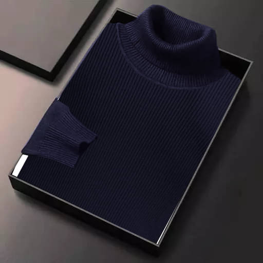 nikline Woollen High Neck Men's Sweatshirt - Navy Blue ( Pack of 1 ) nikline Woollen High Neck Men's Sweatshirt - Navy Blue ( Pack of 1 )