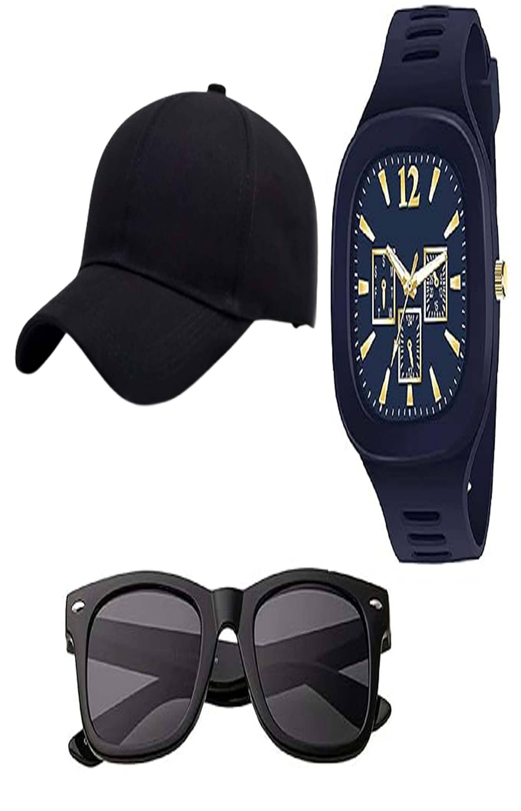     			windexa Pack of 3 Polyester Men's Cap ( Multicolor )