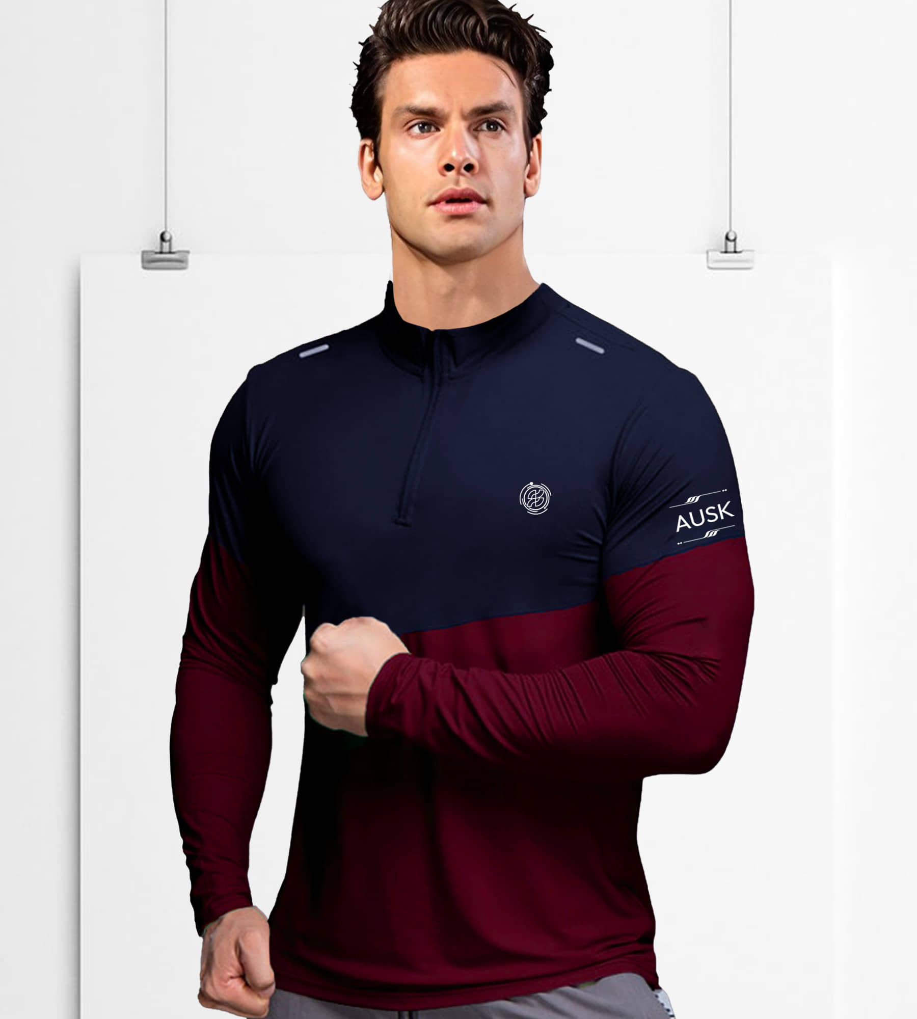 AUSK Blue Polyester Regular Fit Men's Sports T-Shirt ( Pack of 1 )