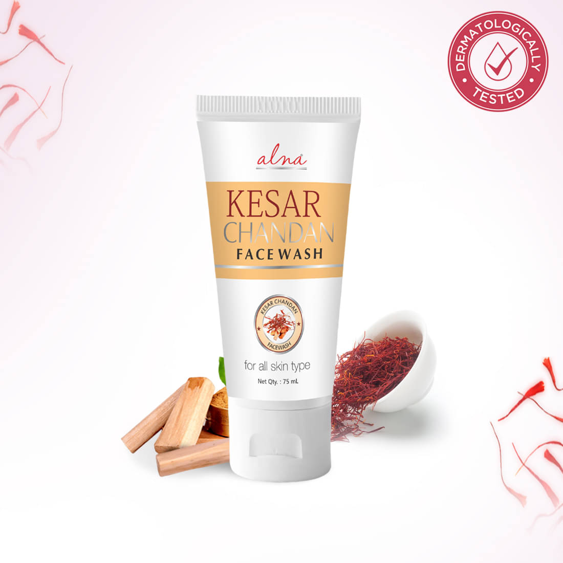     			Alna Kesar Chandan Face Wash 75ml For All Skin Type , Pack of 1