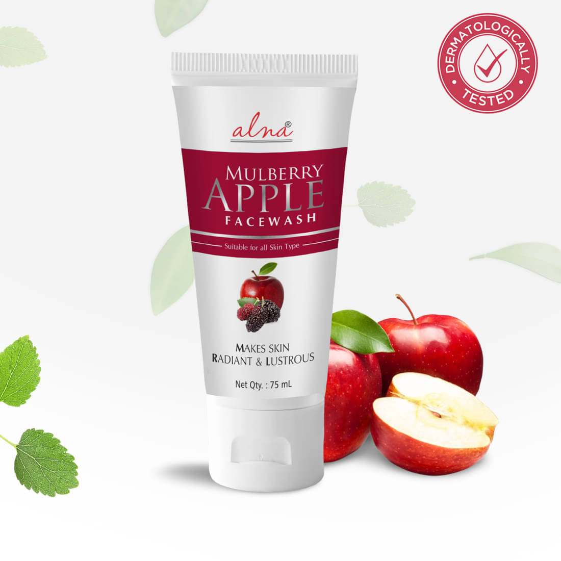     			Alna Mulberry Apple Face Wash 75ml For All Skin Type , Pack of 1