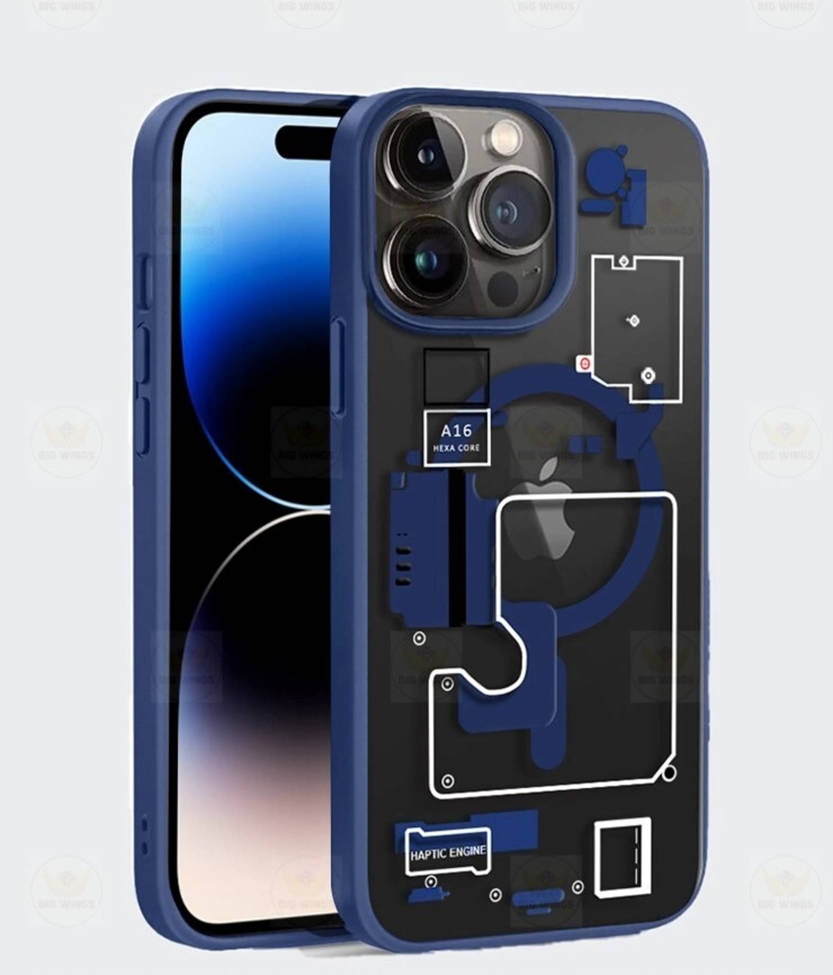     			BIG WINGS Blue Printed Back Cover Polycarbonate Compatible For Apple iPhone 13 Pro Max ( Pack of 1 )