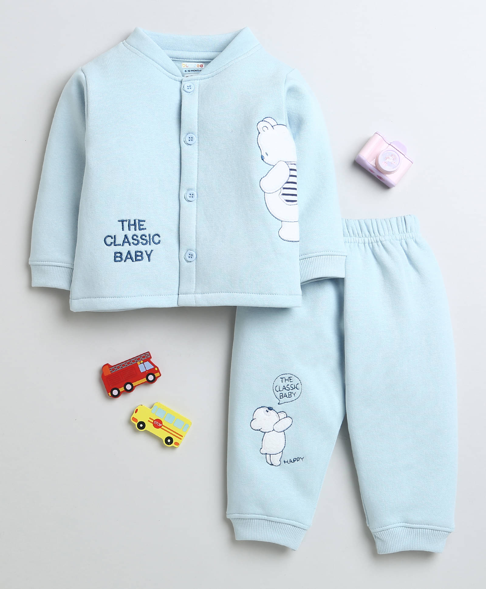     			BUMZEE Pack of 1 Baby Boys Fleece Top & Trouser ( Blue )