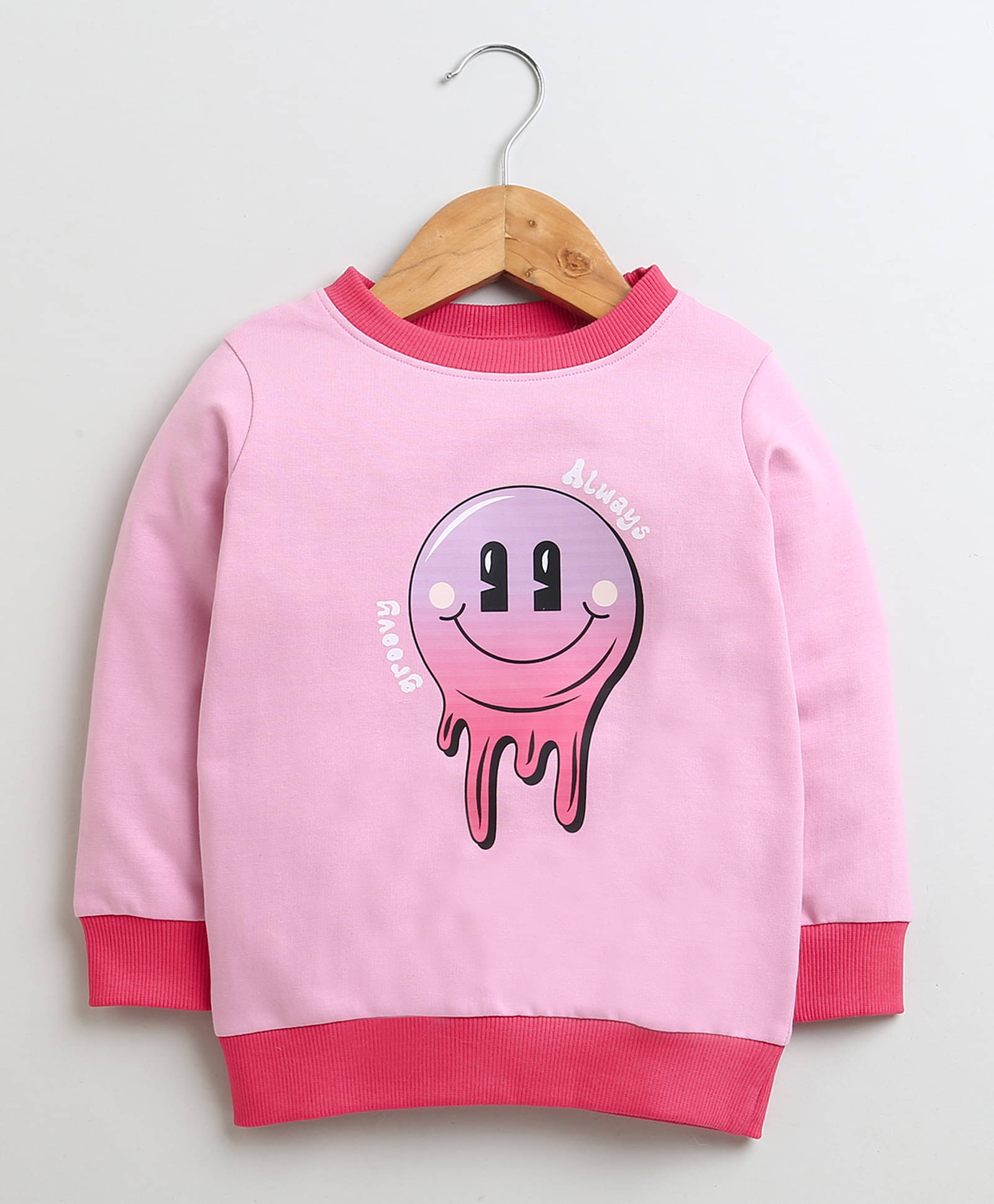     			BUMZEE Pack of 1 Baby Boy 100% Cotton Sweatshirt ( Pink )