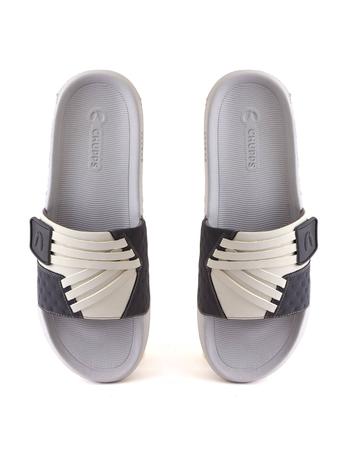     			CHUPPS Dark Grey Men's Slide Flip Flop