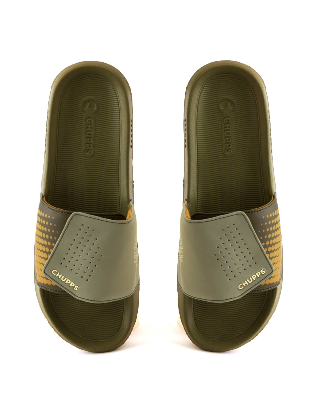     			CHUPPS Olive Men's Slide Flip Flop