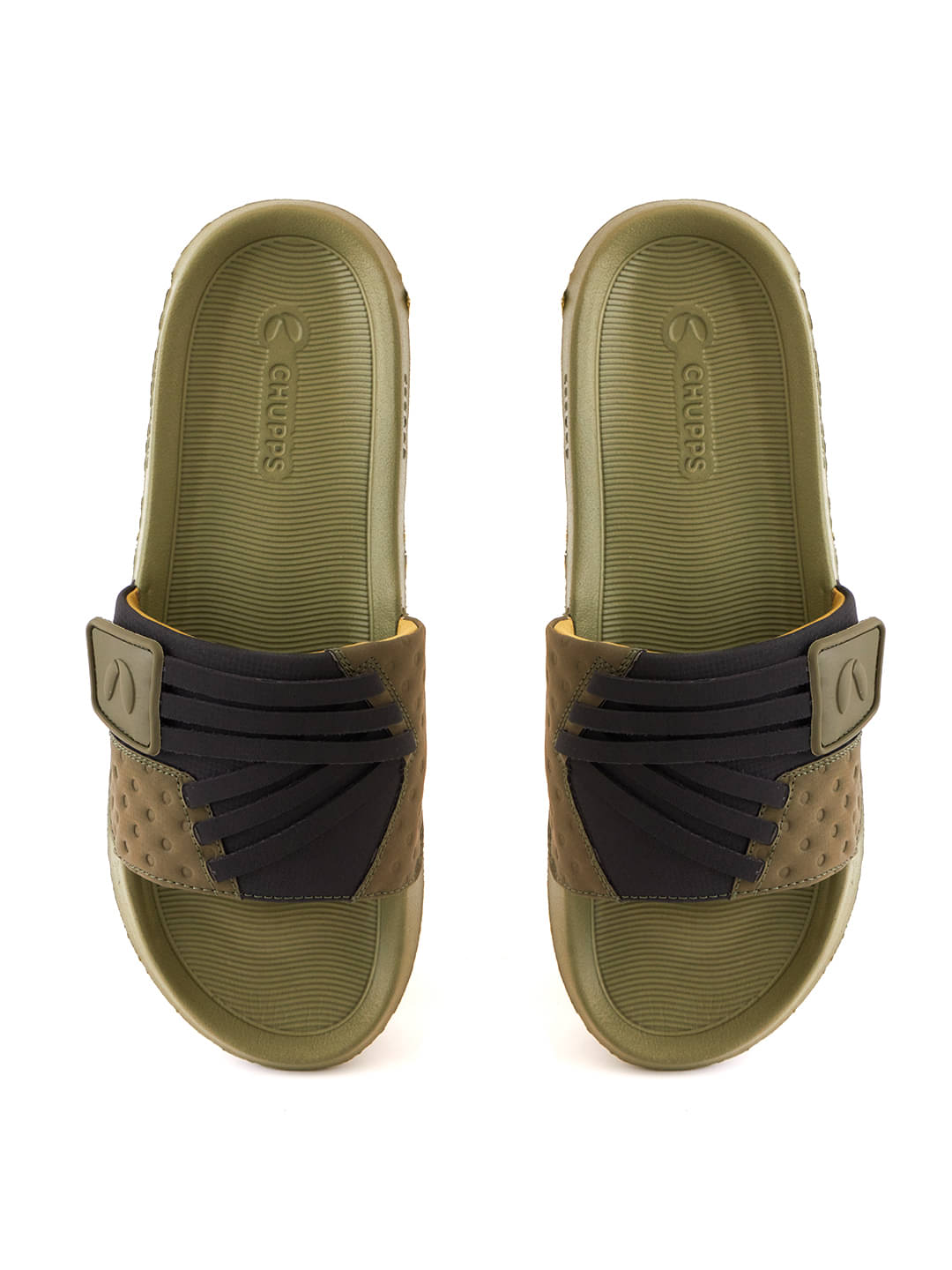     			CHUPPS Olive Men's Slide Flip Flop