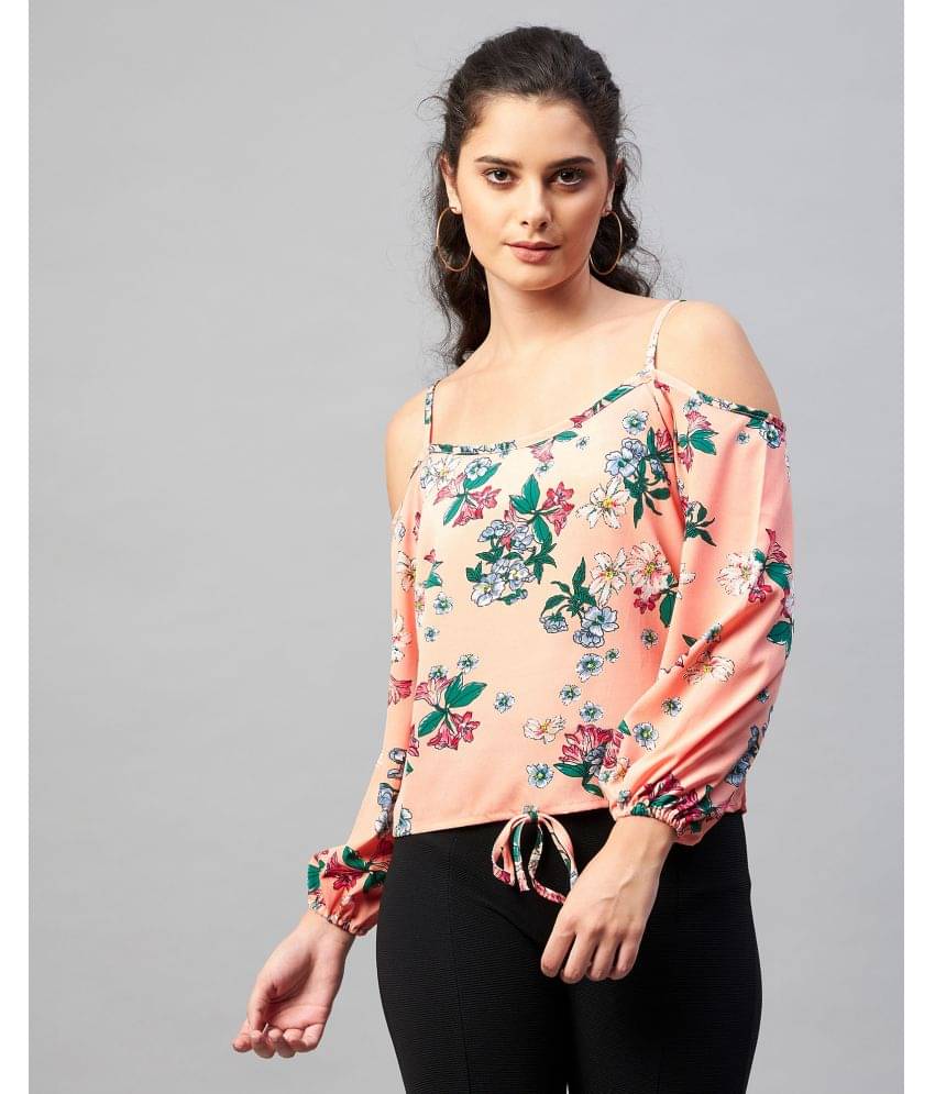     			Chimpaaanzee Women's Crepe Regular Top ( Peach )