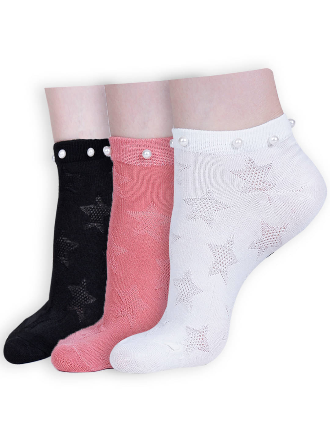 Dollar Pack of 3 Women's Cotton Blend Ankle Length Socks ( Multicolor ) Dollar Pack of 3 Women's Cotton Blend Ankle Length Socks ( Multicolor )