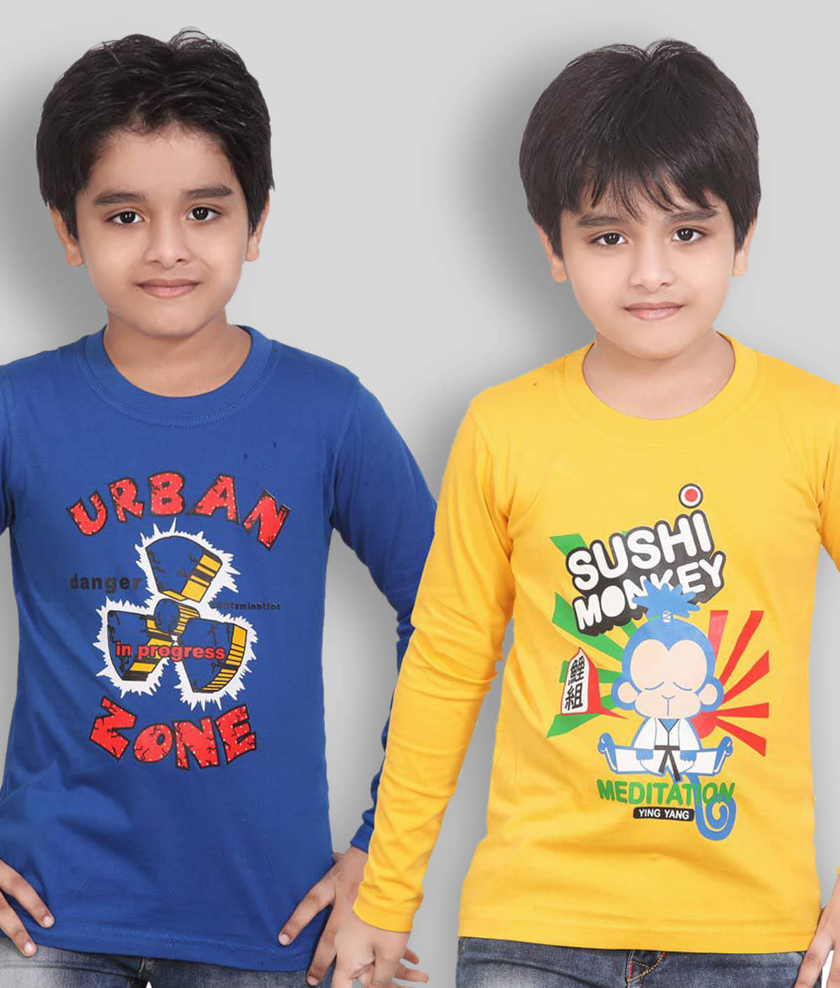 Dongli Pack of 3 Boys Cotton T-Shirt ( Multi Color )