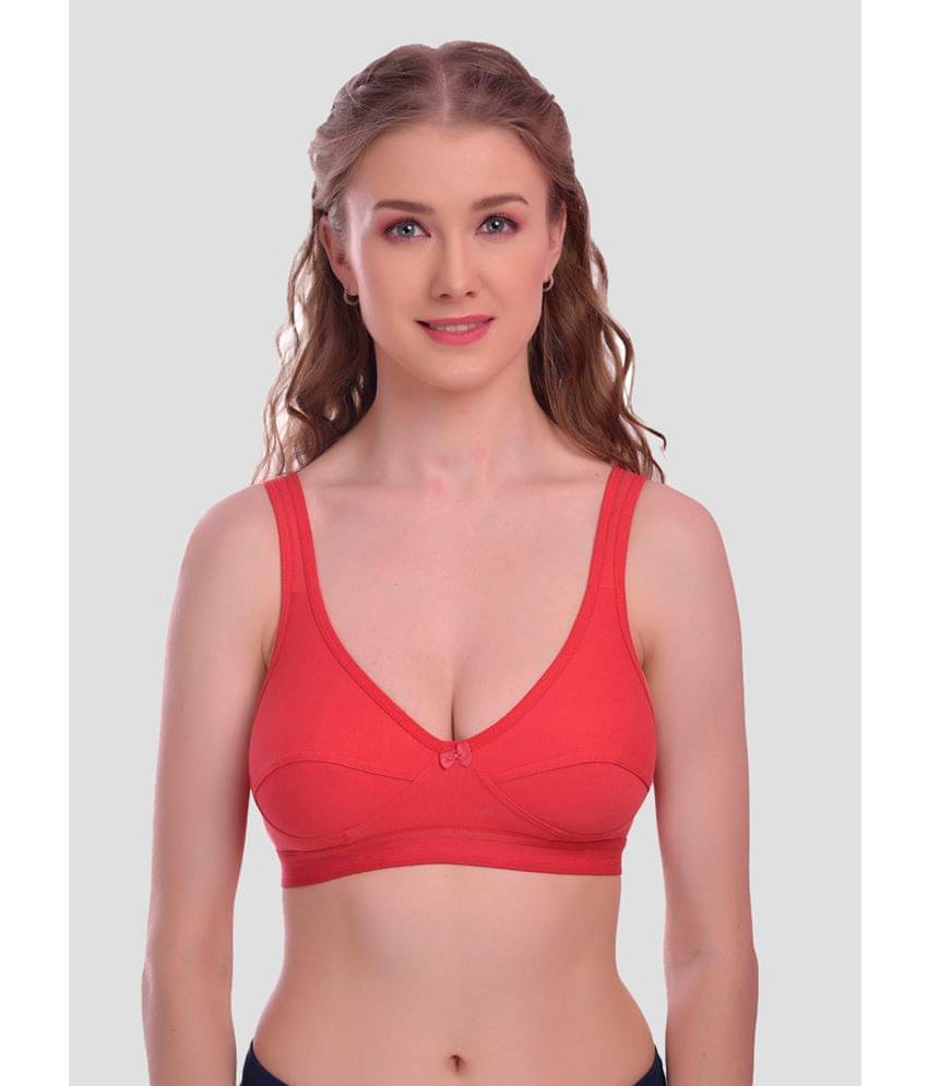 Elina Cotton Non Padded Women's Everyday Bra ( Red ) Elina Cotton Non Padded Women's Everyday Bra ( Red )