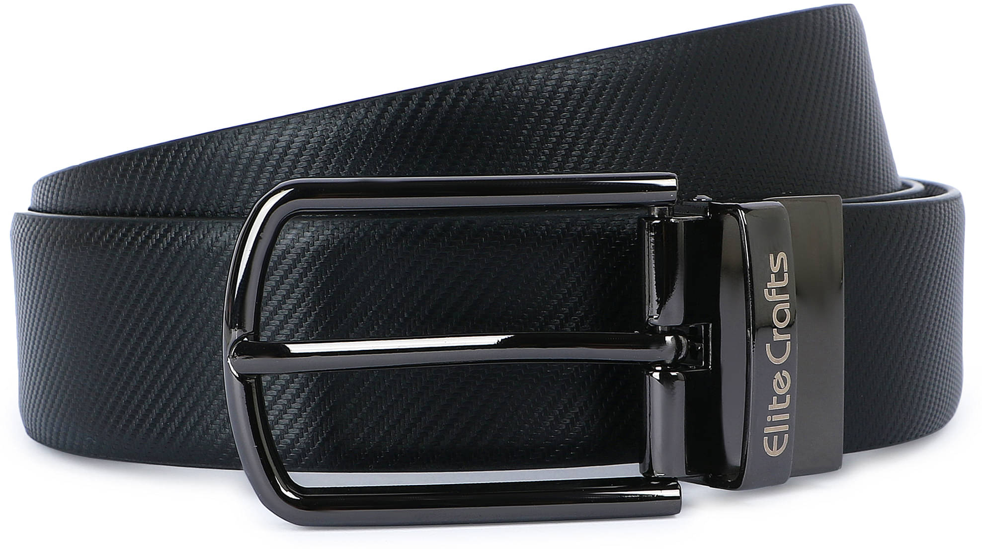     			Elite Crafts - Black 100% Leather Men's Reversible Belt ( Pack of 1 )