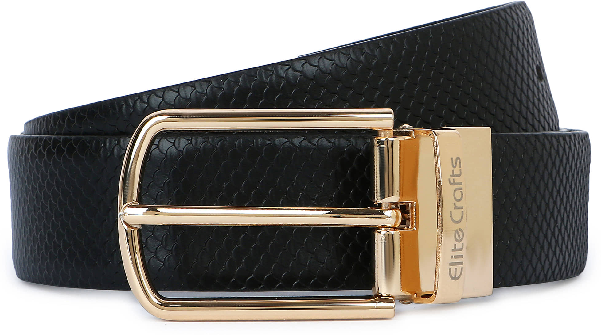 Elite Crafts - Black 100% Leather Men's Formal Belt ( Pack of 1 )