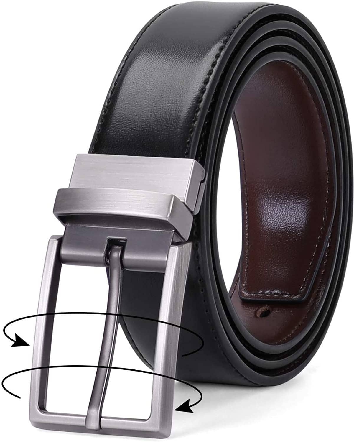 Elite Crafts - Black PU Men's Reversible Belt ( Pack of 1 )