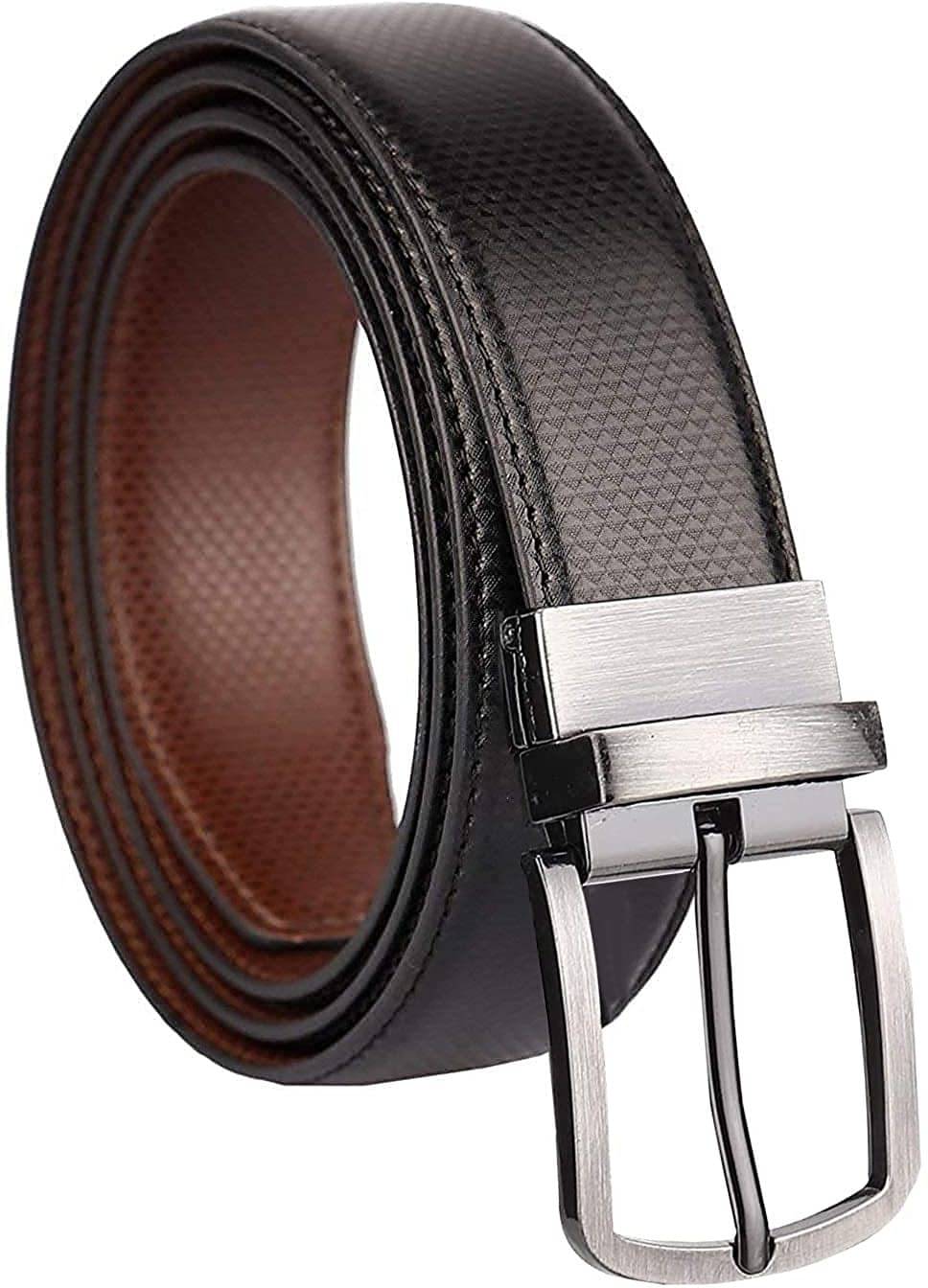 Elite Crafts - Brown 100% Leather Men's Reversible Belt ( Pack of 1 ) Elite Crafts - Brown 100% Leather Men's Reversible Belt ( Pack of 1 )