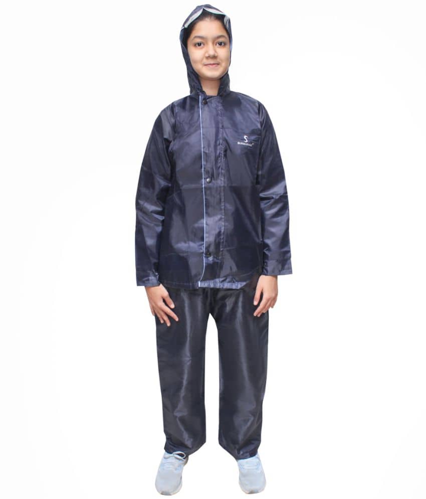 Goodluck Polyester Raincoat Set - Black