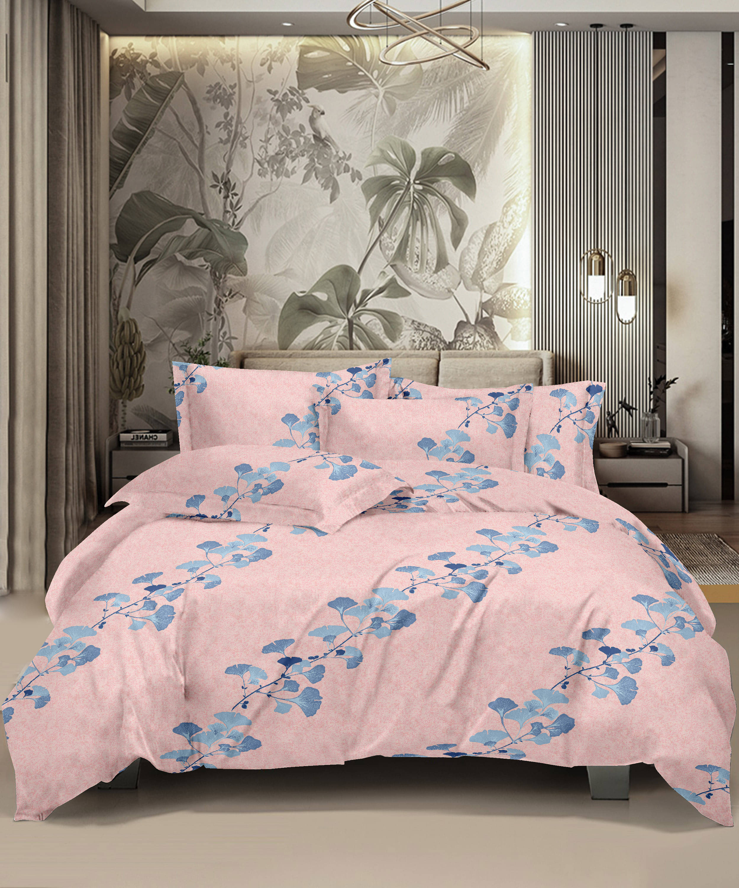 HONOR YOUR HOME Poly Cotton 1 Double Bedsheet with 2 Pillow Covers ( Pink ) HONOR YOUR HOME Poly Cotton 1 Double Bedsheet with 2 Pillow Covers ( Pink )