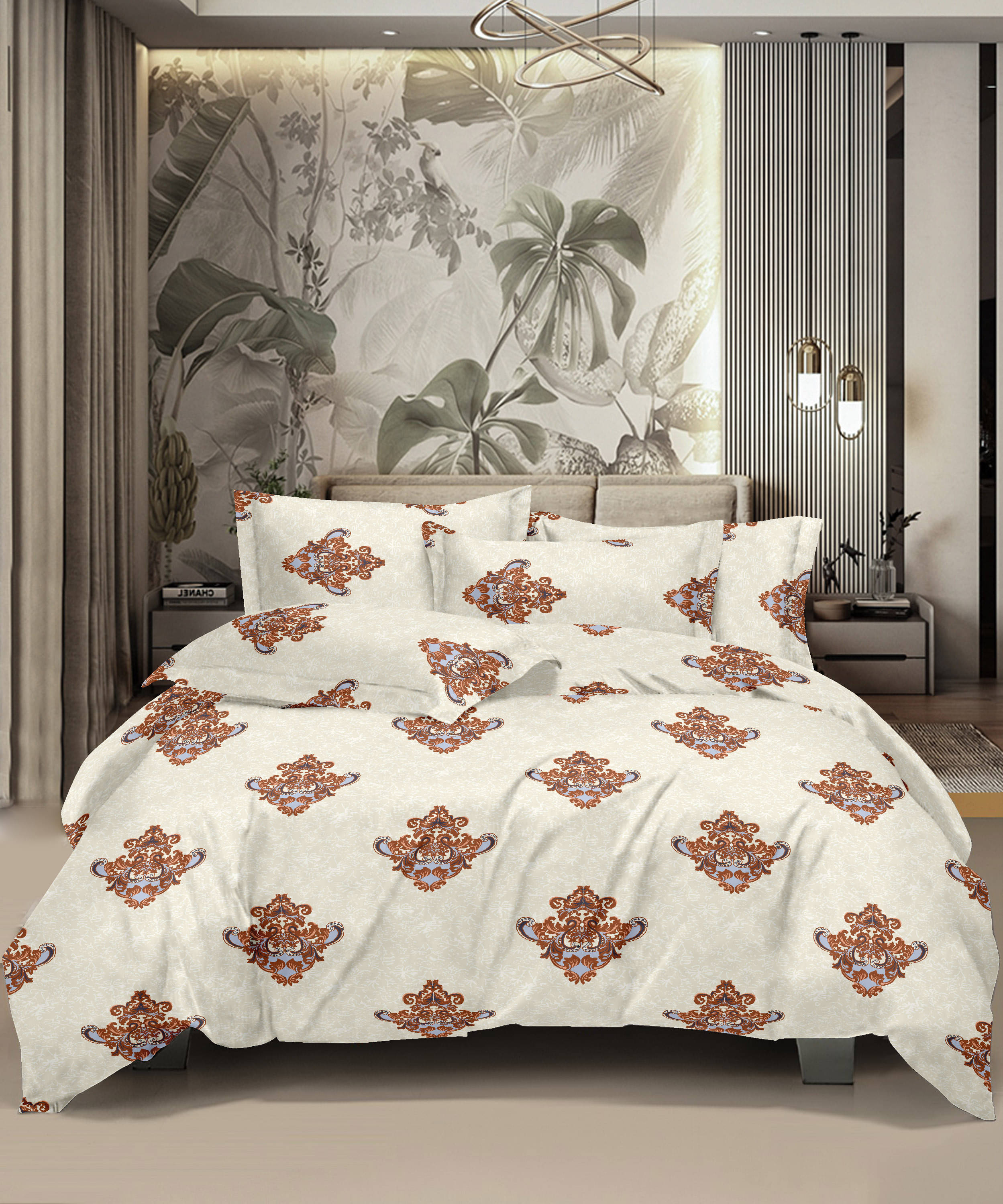 HONOR YOUR HOME Poly Cotton 1 Double Bedsheet with 2 Pillow Covers ( Cream ) HONOR YOUR HOME Poly Cotton 1 Double Bedsheet with 2 Pillow Covers ( Cream )