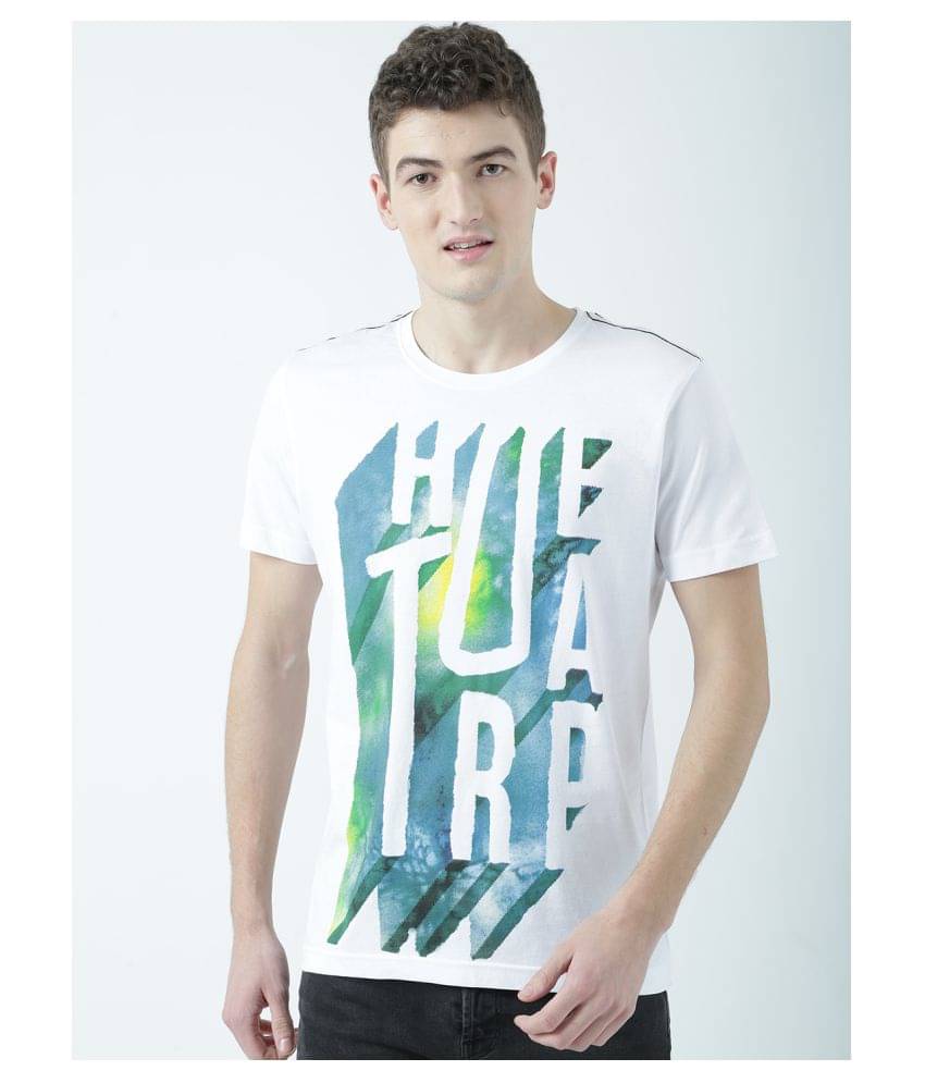     			Huetrap Pack of 1 Cotton Regular Fit Men's T-Shirt ( White )