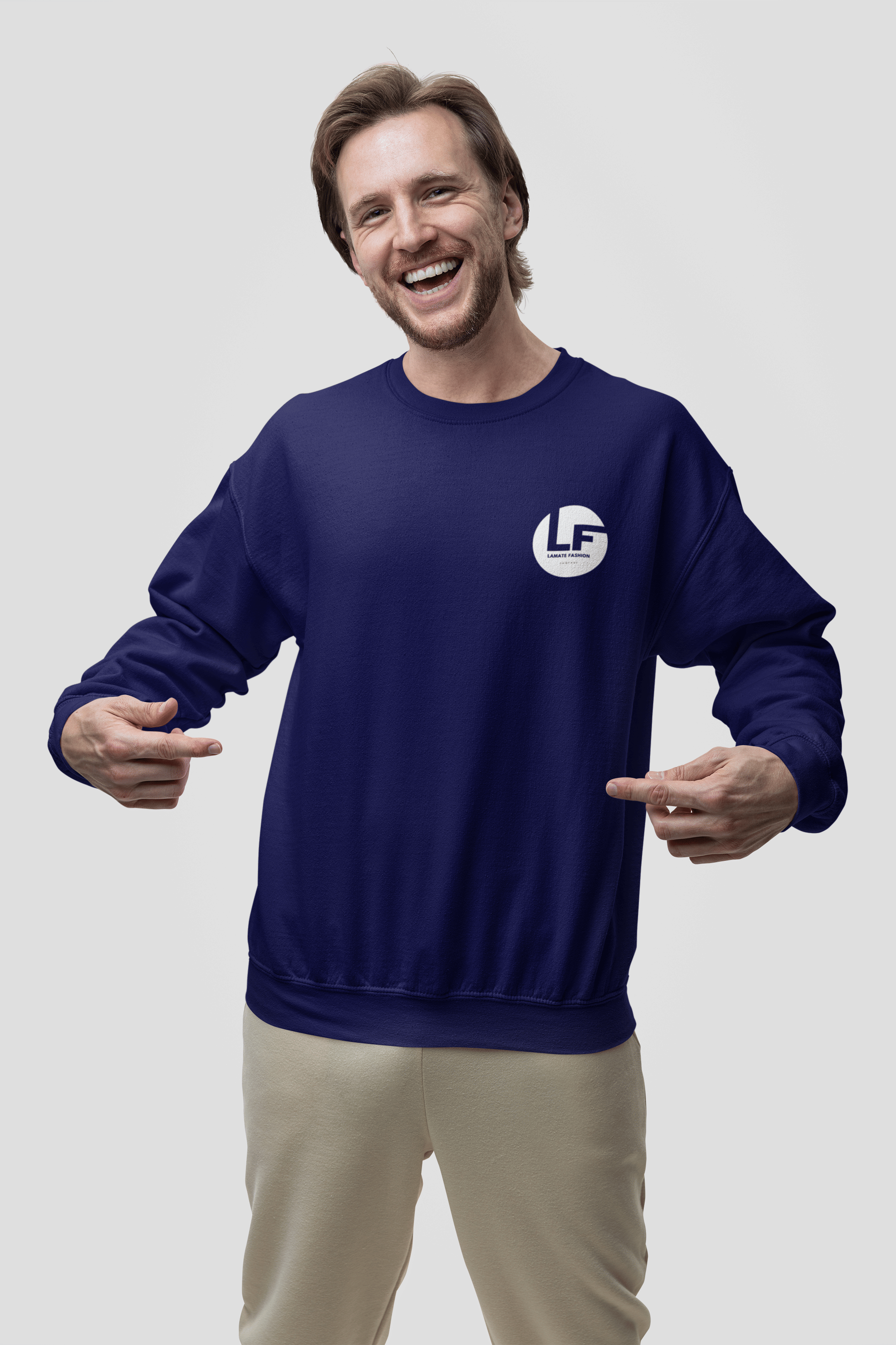     			LAMATE Polyester Round Neck Men's Sweatshirt - Navy ( Pack of 1 )
