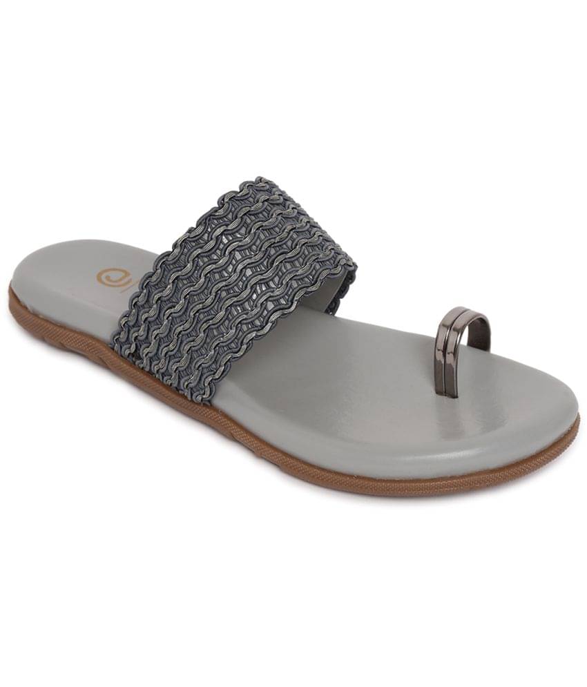     			ORTHO JOY - Gray Women's Flats