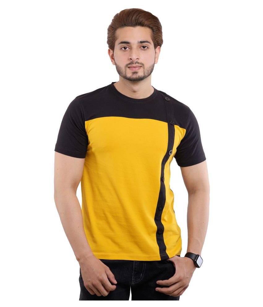 OXRYZER - Mustard Cotton Regular Fit Men's T-Shirt ( Pack of 1 )     			OXRYZER - Mustard Cotton Regular Fit Men's T-Shirt ( Pack of 1 )