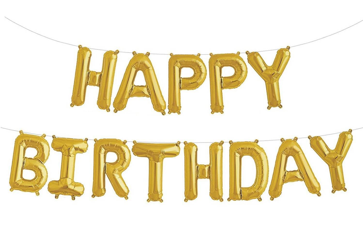     			PartyBooms Solid birthday decorations kit for boys , girls, kids happy birthday decoration Balloon (Multicolor, Pack of 1) (Gold)
