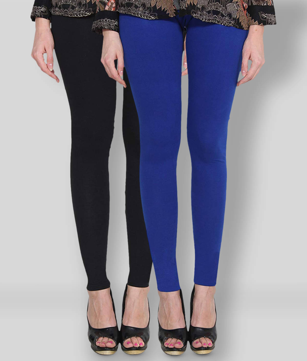     			Robin Romeo - Multicolor Lycra Women's Leggings ( Pack of 2 )