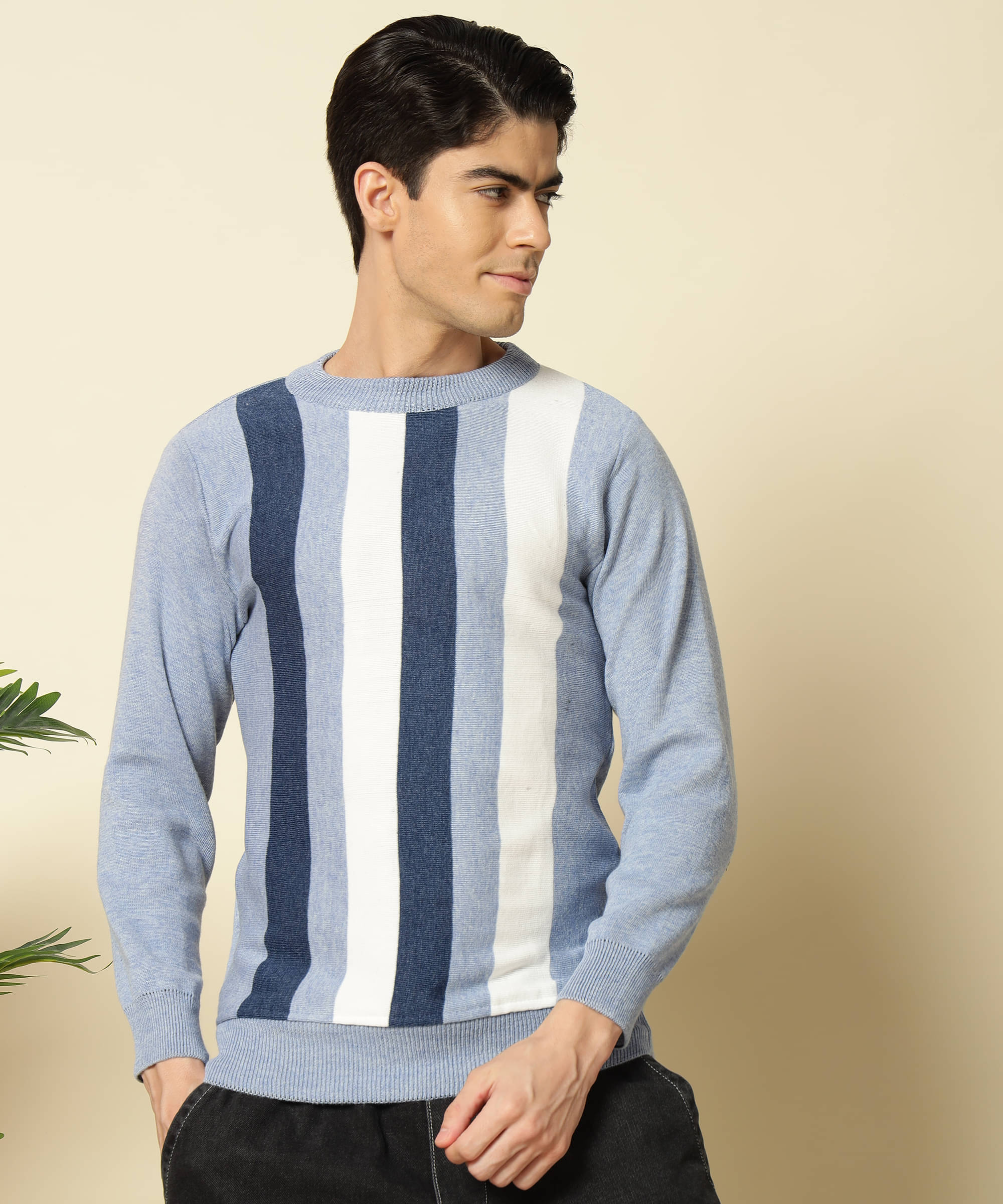 TWOCRAZIIE Woollen Round Neck Men's Full Sleeves Pullover Sweater - Light Blue ( Pack of 1 )     			TWOCRAZIIE Woollen Round Neck Men's Full Sleeves Pullover Sweater - Light Blue ( Pack of 1 )
